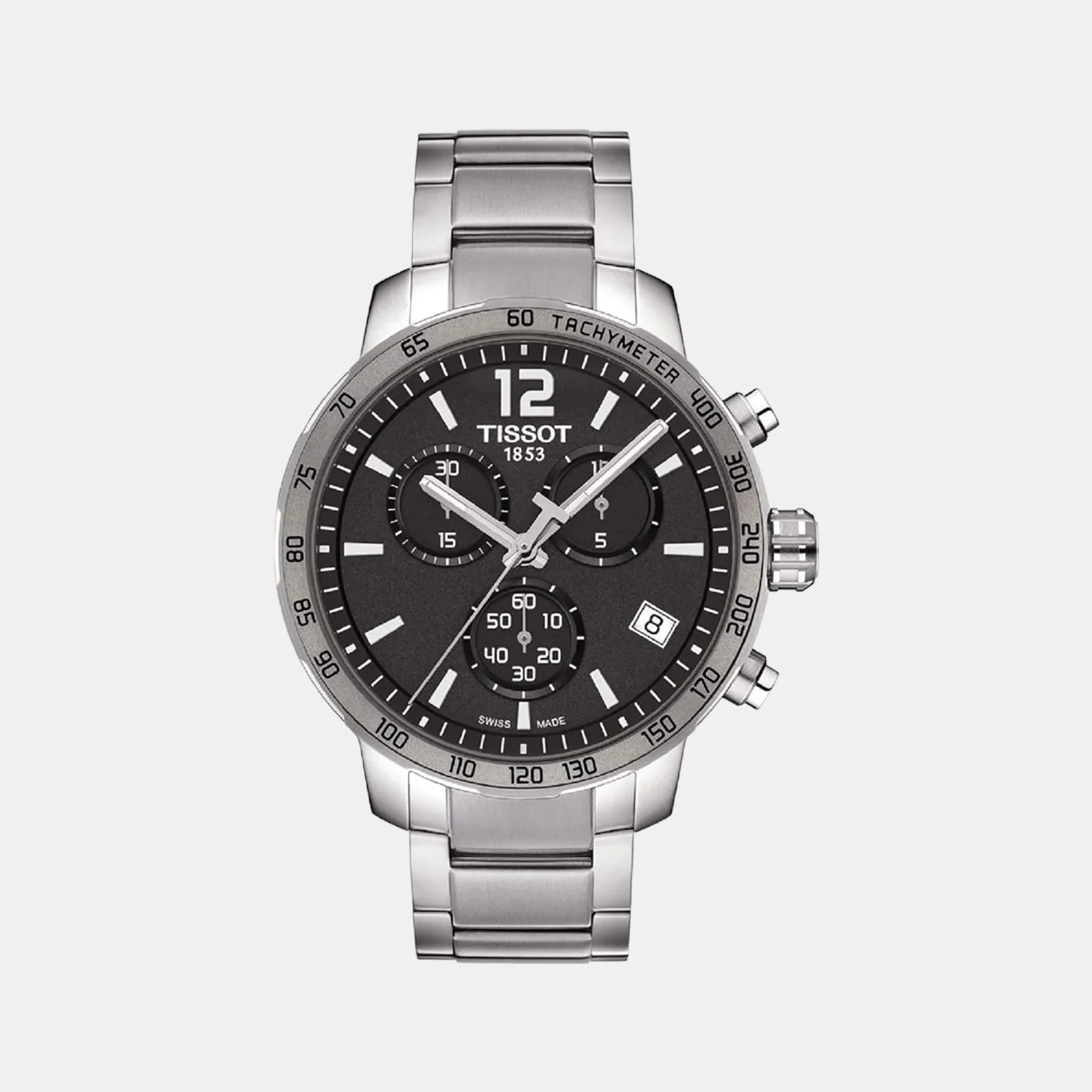 Quickster Men Quartz Black Dial Chronograph Stainless Steel Watch T0954171106700