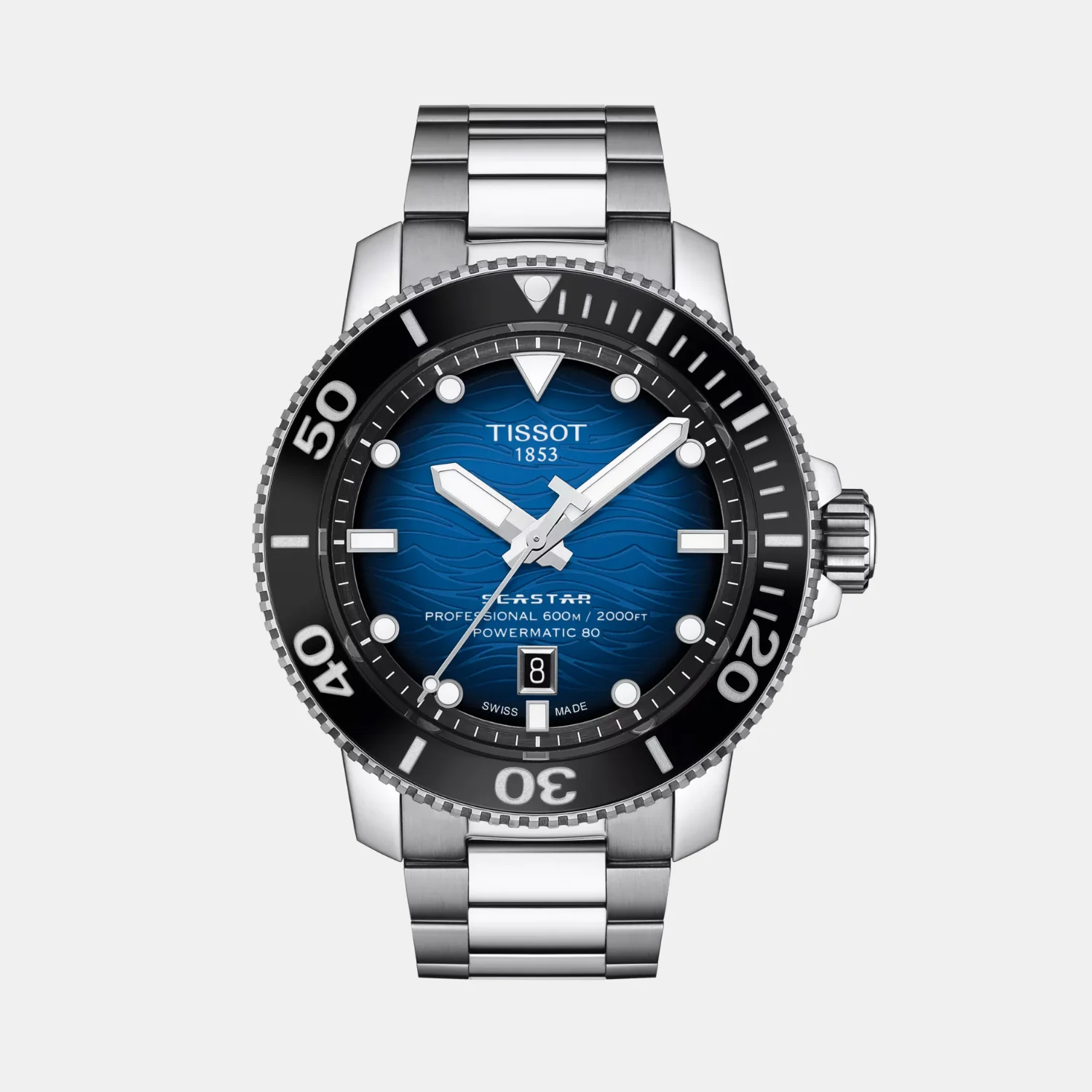 Seastar 2000 Men Automatic Graded Blue-Black Dial Analog Stainless Steel Watch T1206071104101 - Image 2