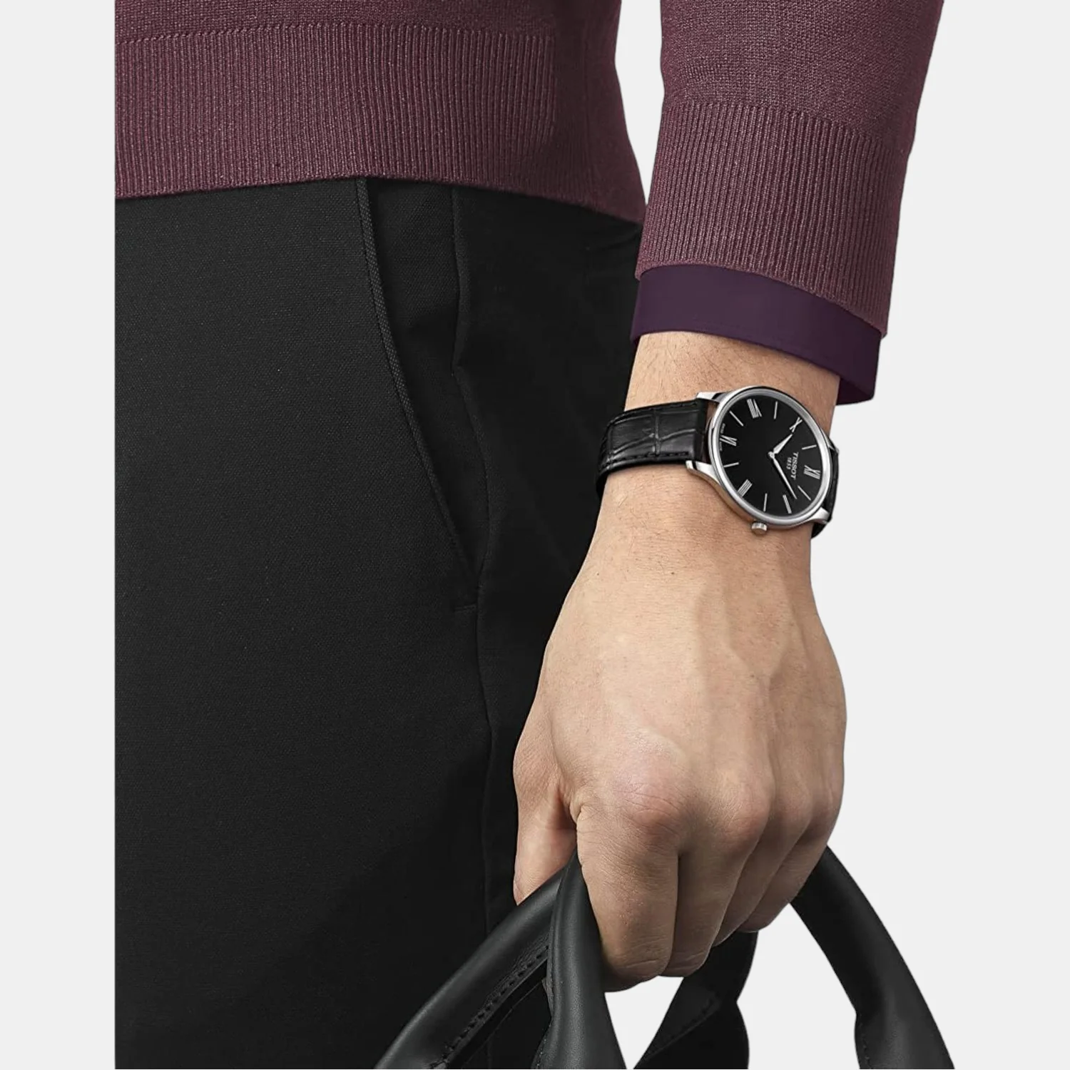 Tradition Men Analog Leather Watch T0634091605800 - Image 4