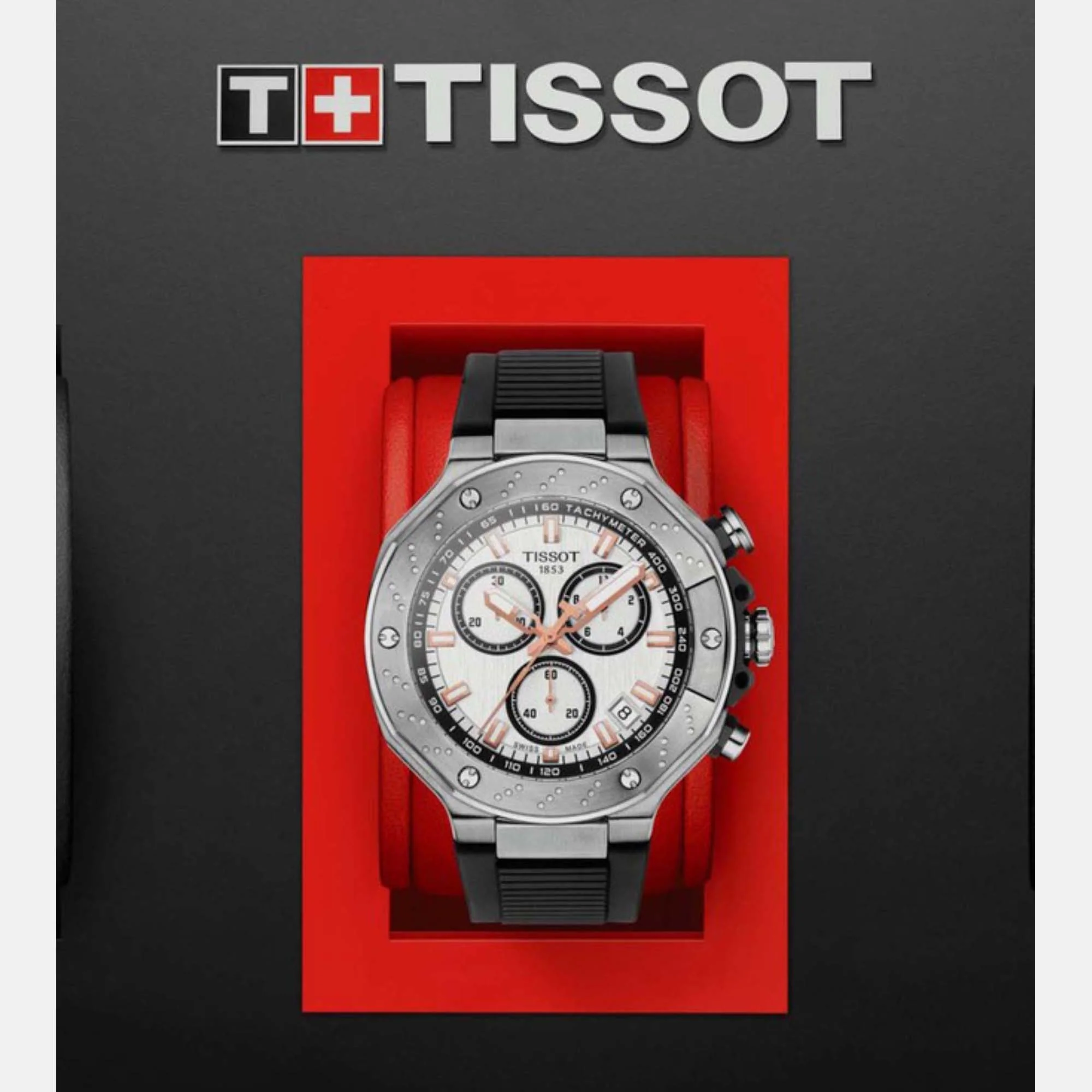 T-Race Men Quartz White Dial Chronograph Silicone Watch T1414171701100 - Image 8