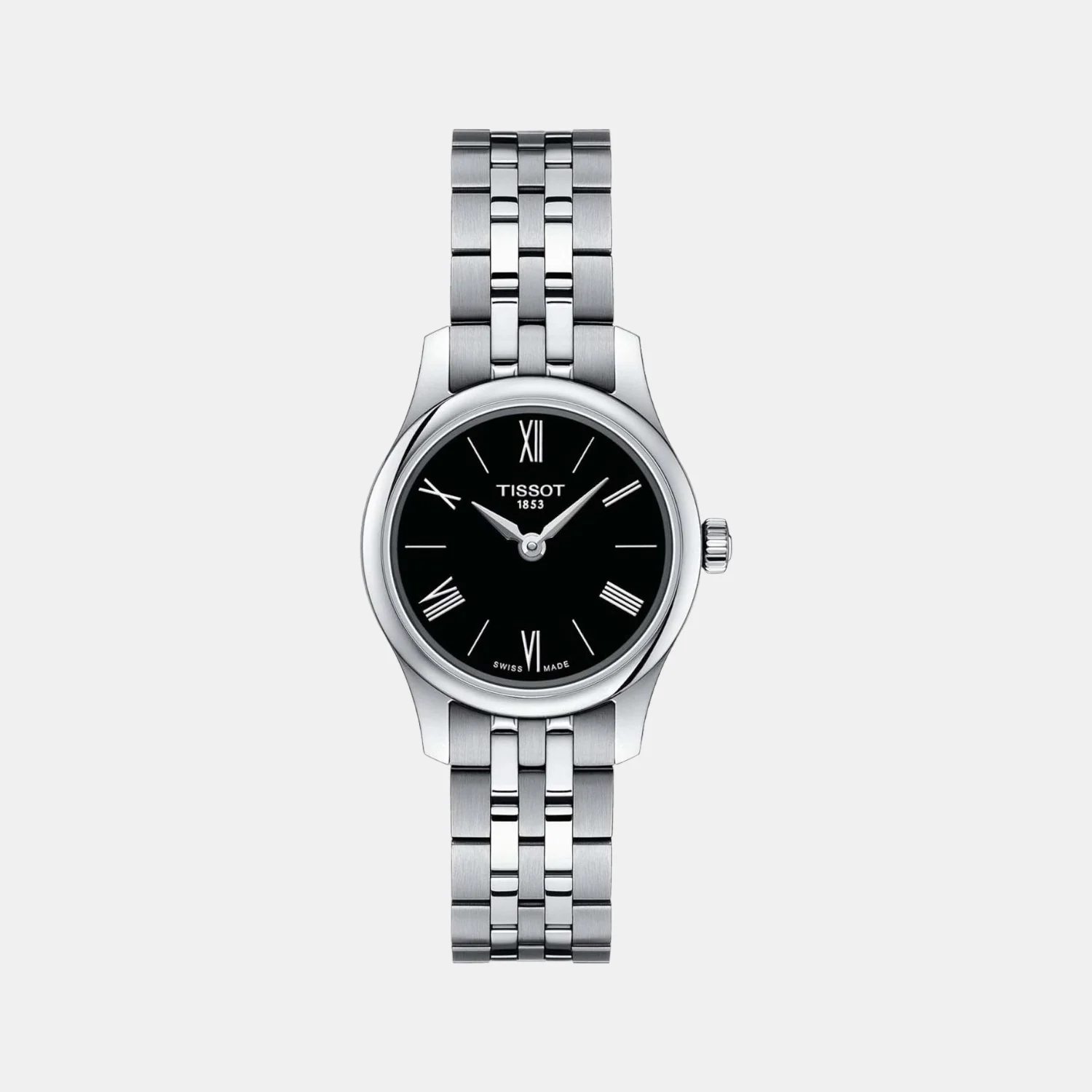 Tradition Men Quartz Black Dial Analog Stainless Steel Watch T0630091105800