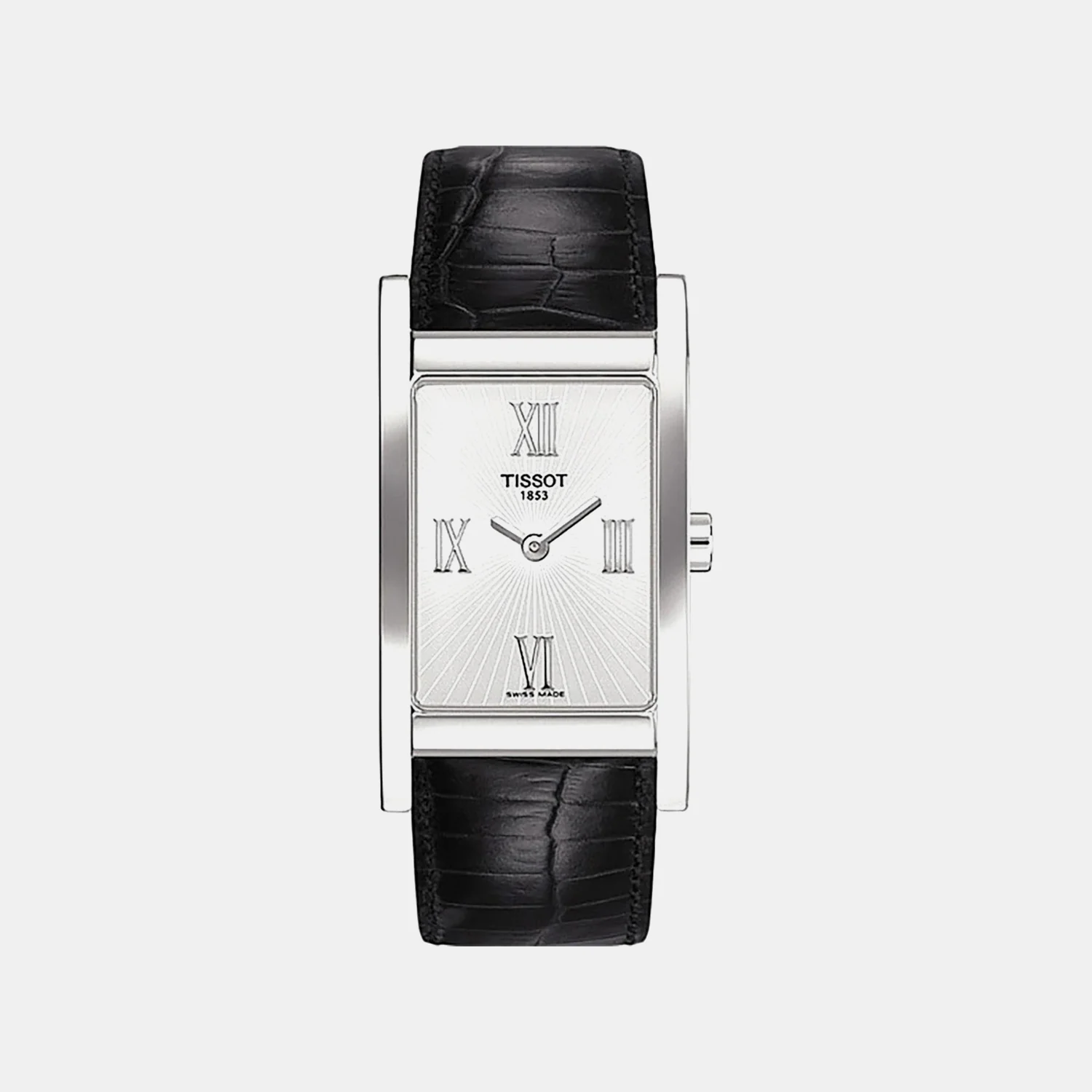 Women Quartz Silver Dial Analog Leather Watch T0163091603300