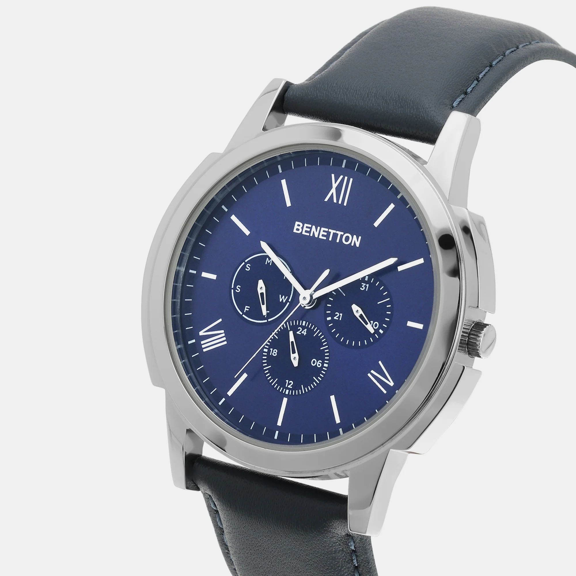 Iconic Men Quartz Blue Dial Analog Leather Watch UWUCG0802 - Image 2