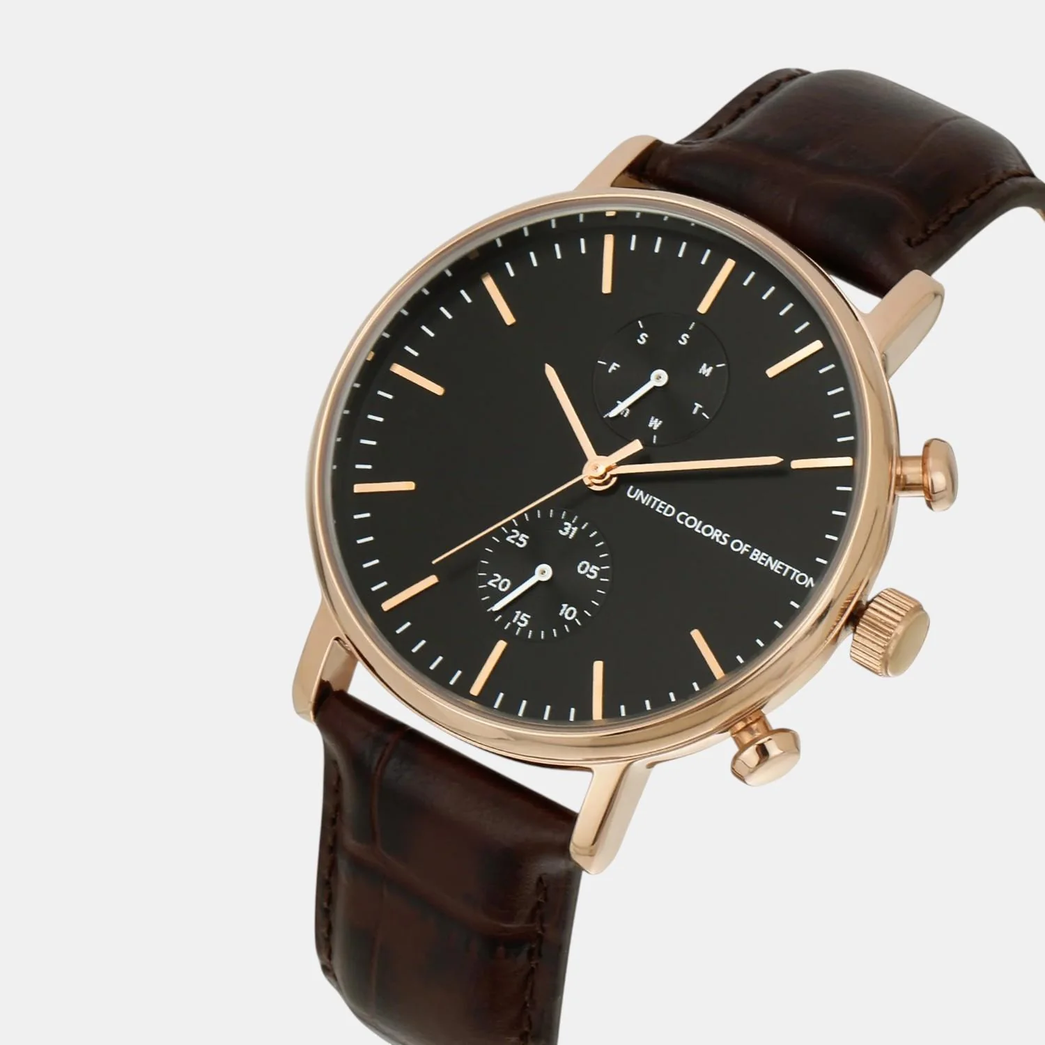 Signature Men Quartz Black Dial Multi-Function Leather Watch UWUCG2201 - Image 2