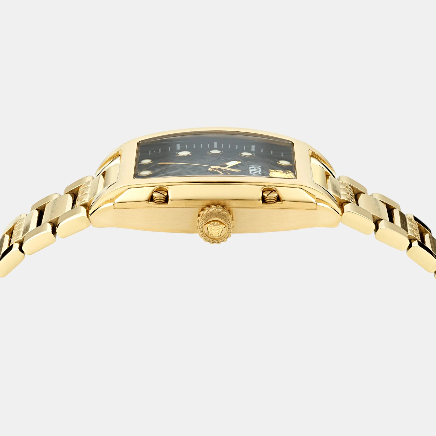 Dominus Women Quartz Black Rectangular Dial Analog Stainless Steel Watch VE8K00524 - Image 2