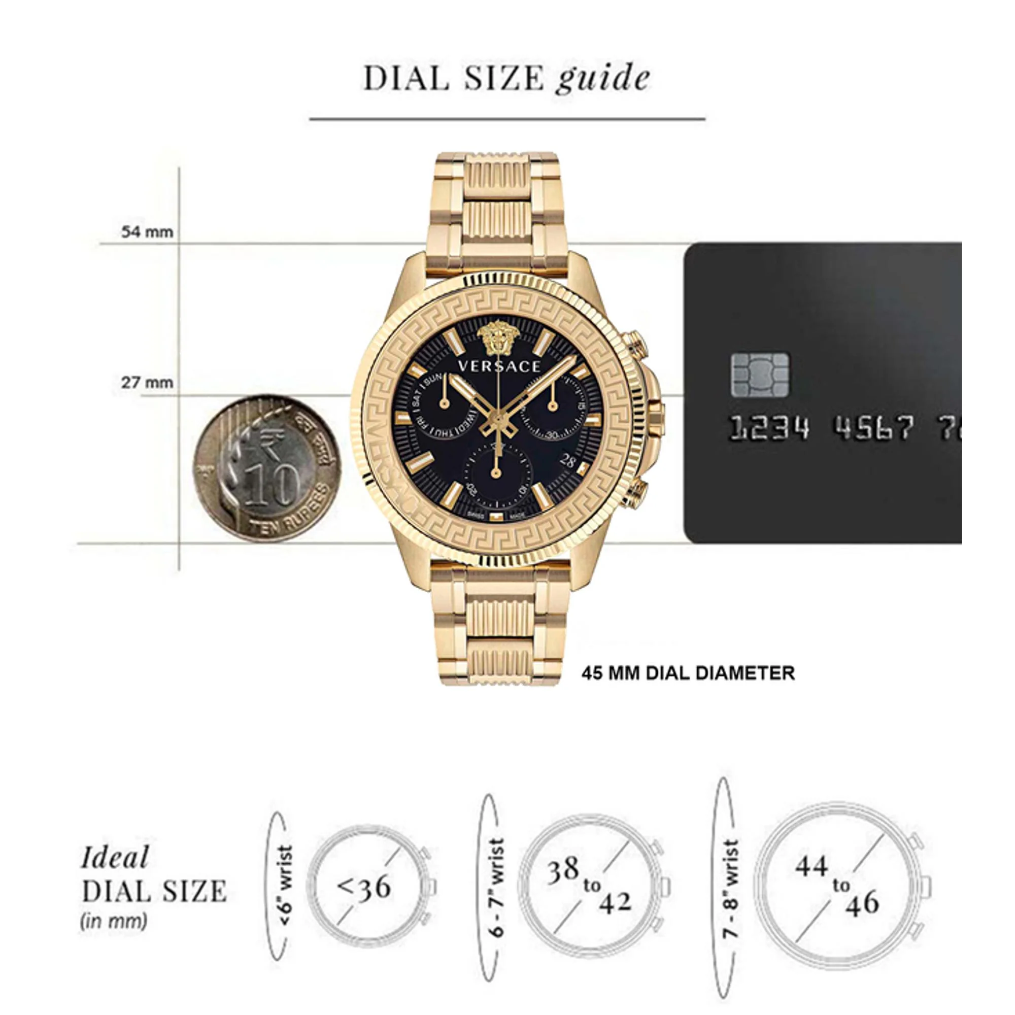 Greca Action Men Quartz Black Dial Analog Stainless Steel Watch VE3J00622 - Image 5