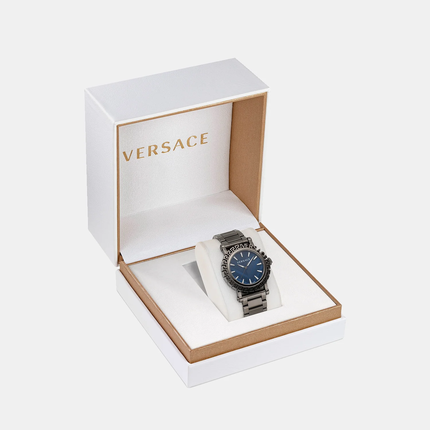 Greca Men Quartz Blue Dial Analog Stainless Steel Watch VE6D00423 - Image 5