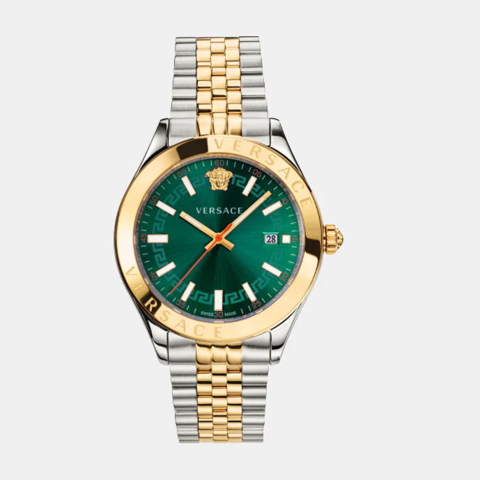 Hellenyium-VK Men Quartz Green Dial Analog Stainless Steel Watch VEVK00620 - Image 2