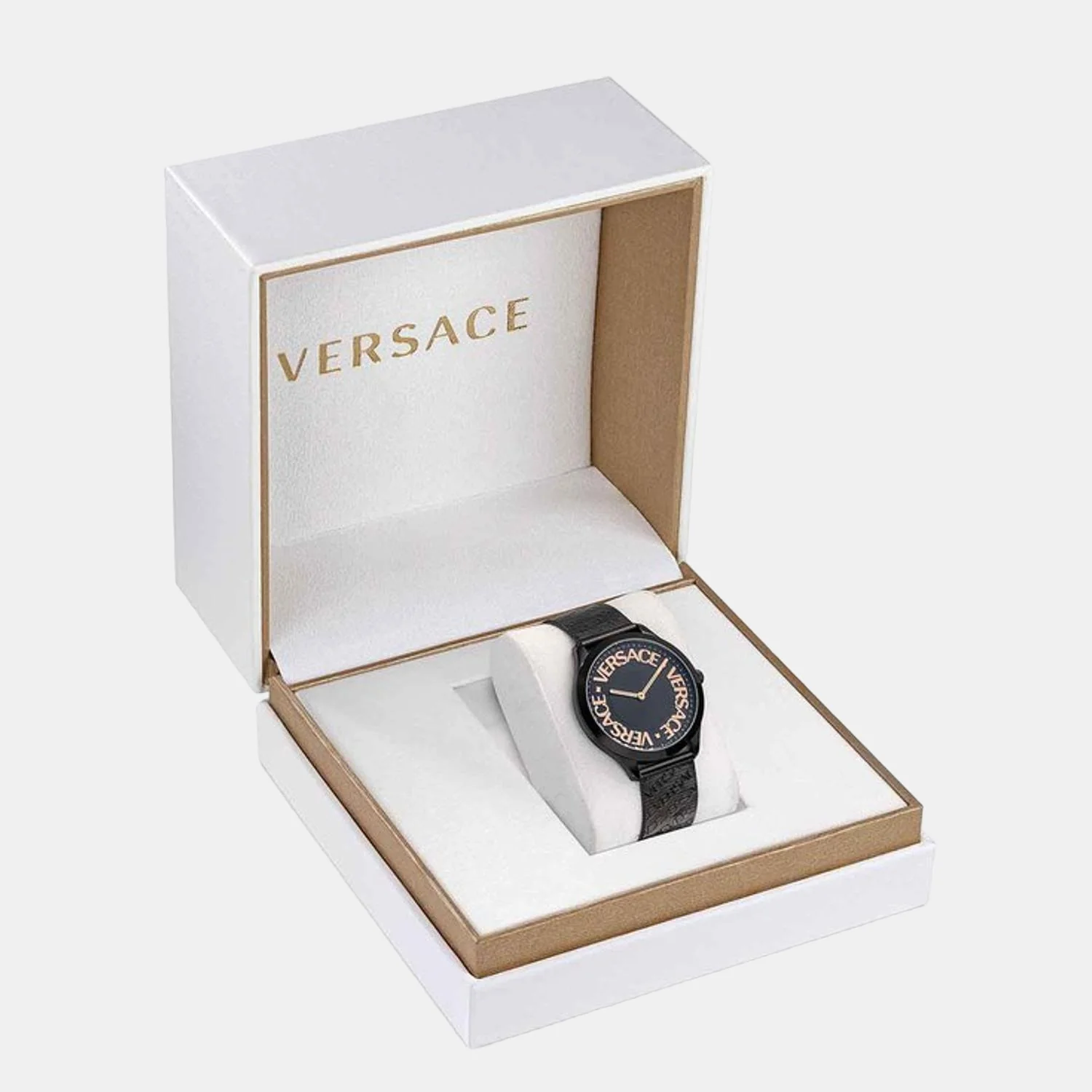 Logo Halo Women Quartz Black Dial Analog Stainless Steel Watch VE2O00622 - Image 4