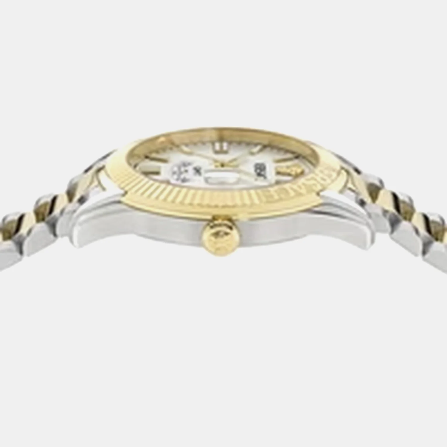 Men GMT Silver White Dial Analog Recycled Steel Watch VE0U00325 - Image 2