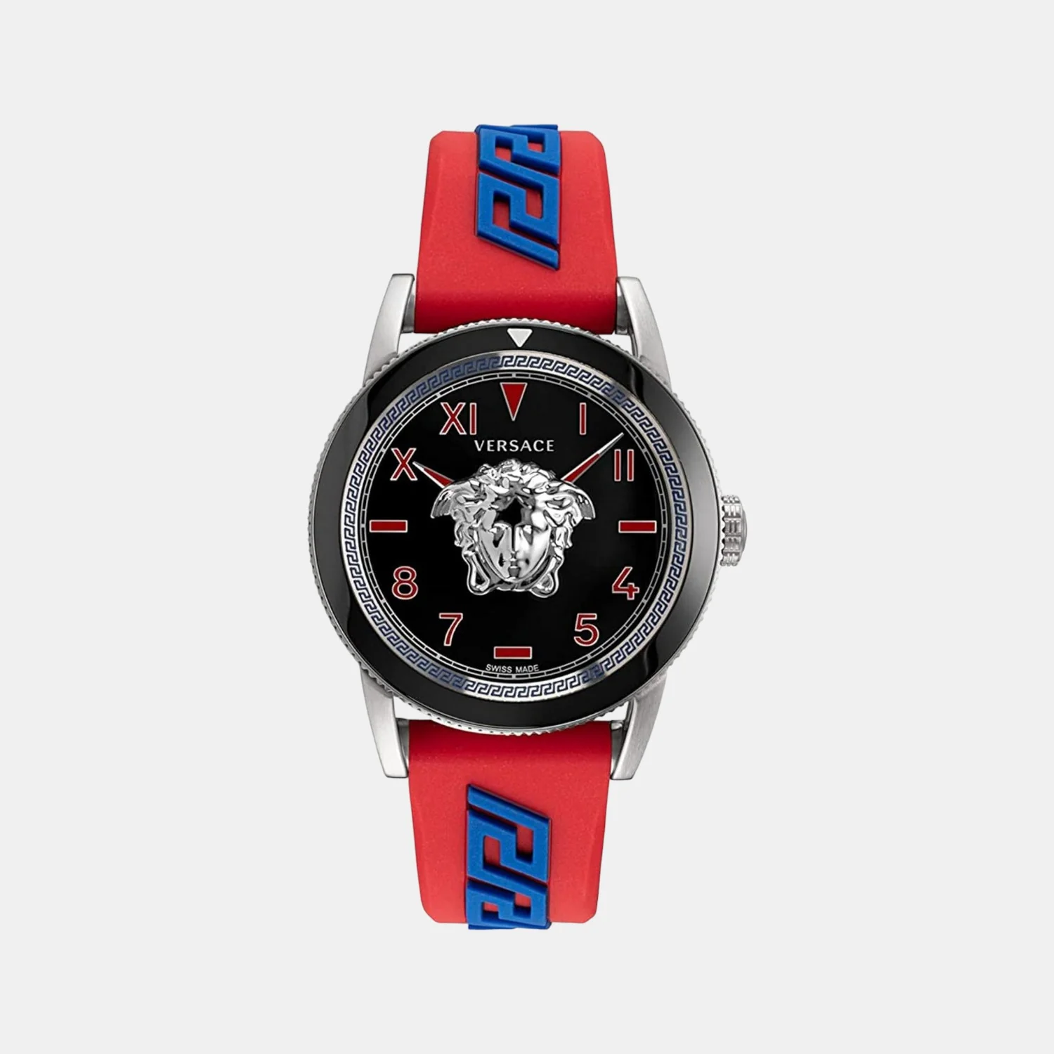 Men Quartz Black Dial Analog Rubber Watch VE2V00622