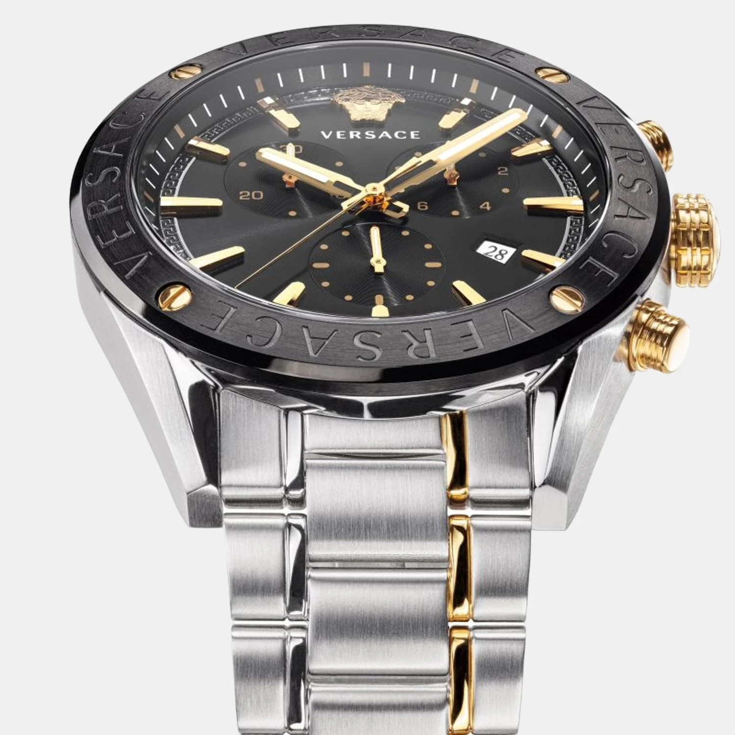 Men Quartz Black Dial Chronograph Stainless Steel Watch VEHB00619 - Image 4