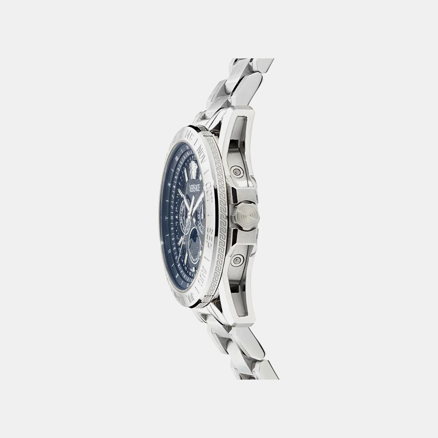Men Quartz Blue Dial Multi-Function Stainless Steel Watch VE0K00125 - Image 3