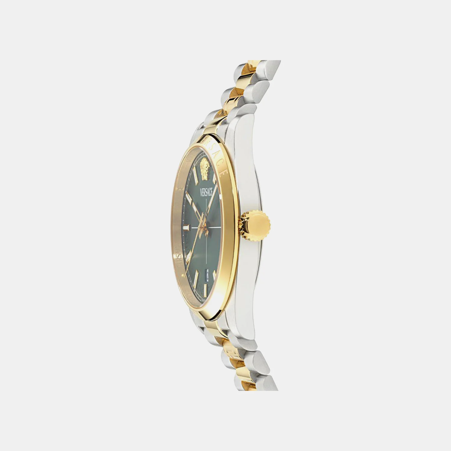 Men Quartz Green Dial Analog Stainless Steel Watch VE0G00425 - Image 3