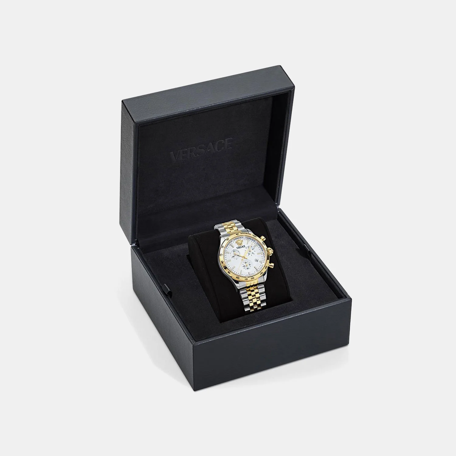 Men Quartz Silver White Dial Chronograph Stainless Steel Watch VECFA0324 - Image 4