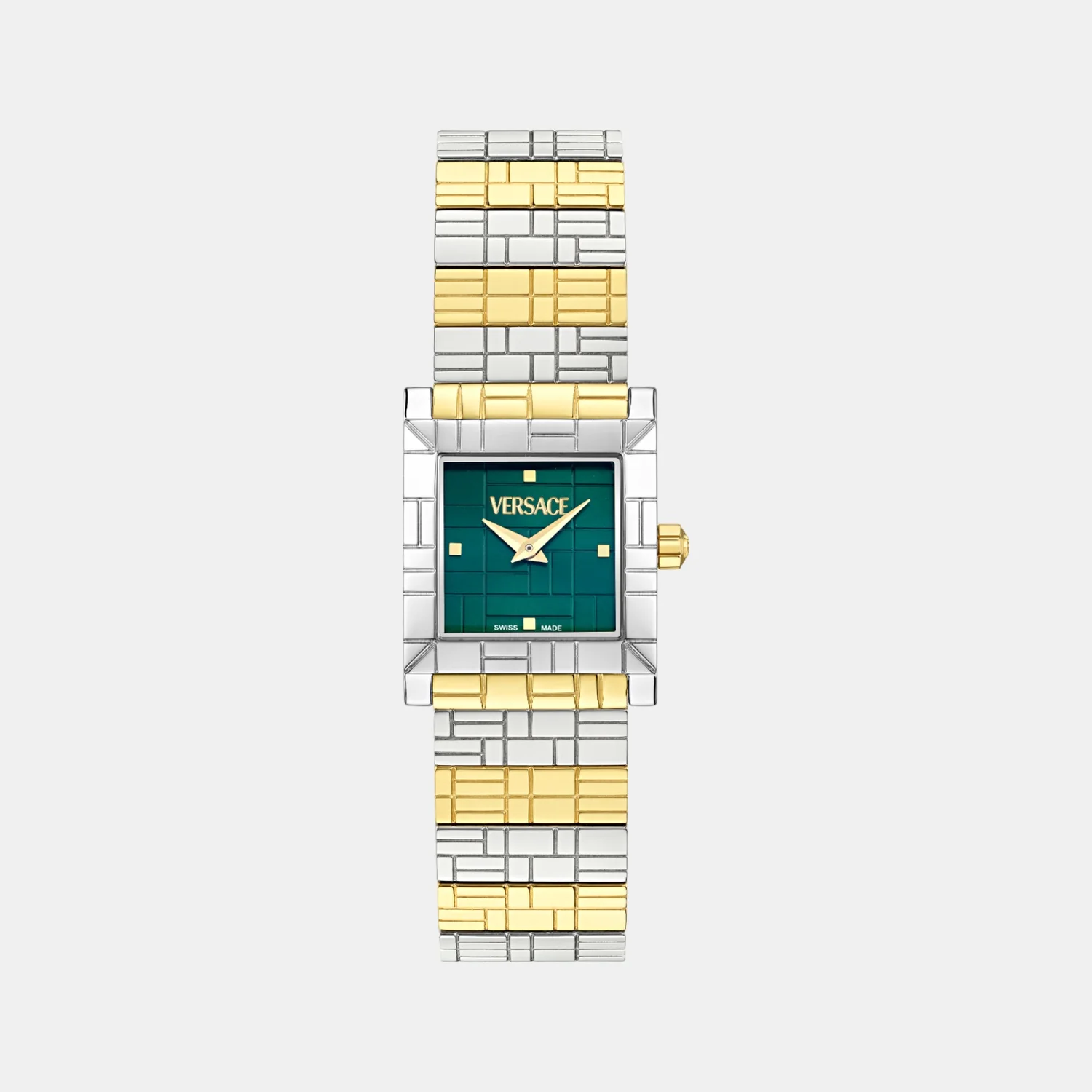Mosaic Women Quartz Green Dial Analog Stainless Steel Watch VE9B00124