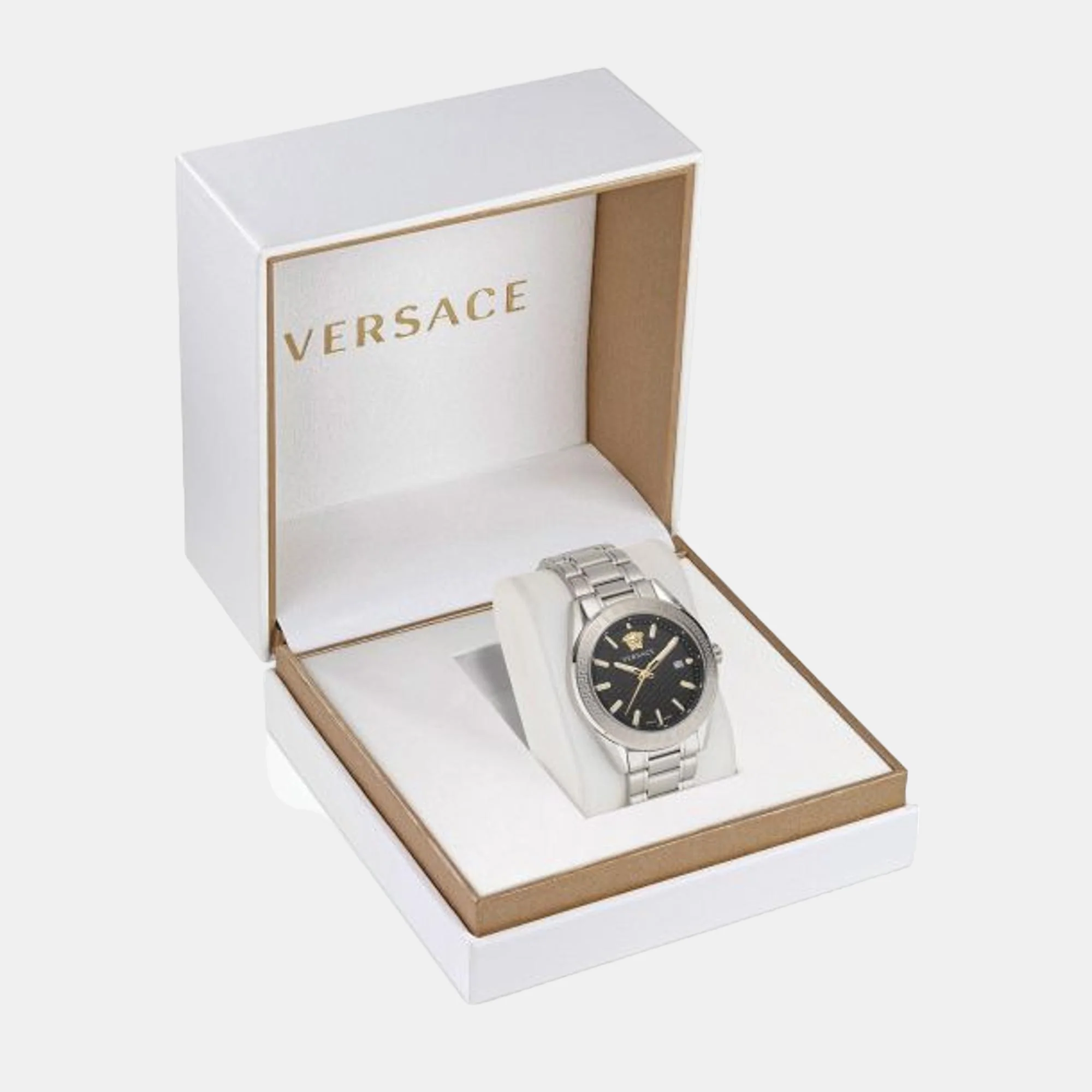 V-Code 3 H.(Wc-6A) Men Quartz Grey Dial Analog Stainless Steel Watch VE6A00323 - Image 4