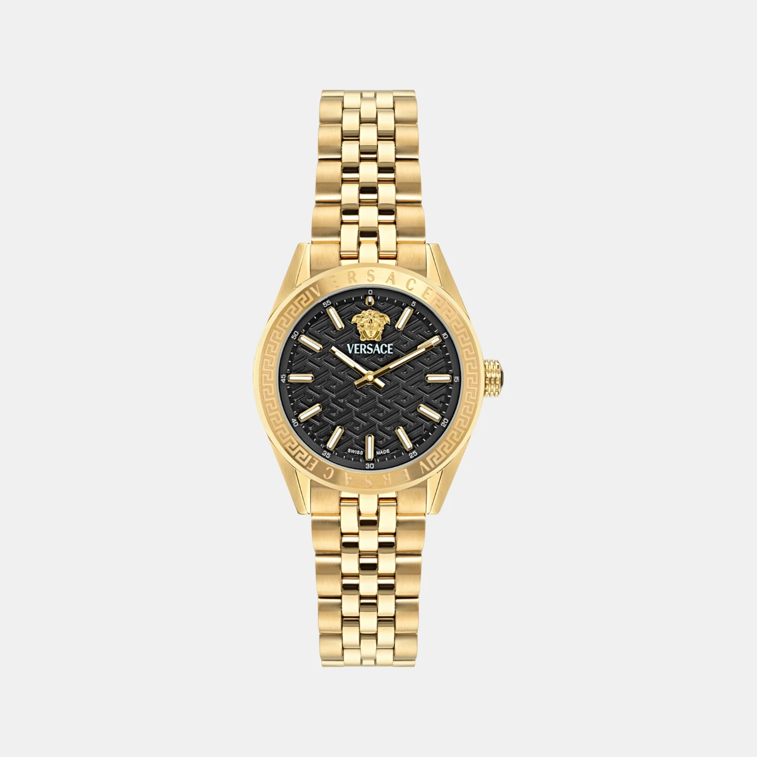 V-Code Women Quartz Black Dial Analog Stainless Steel Watch VE8I00724