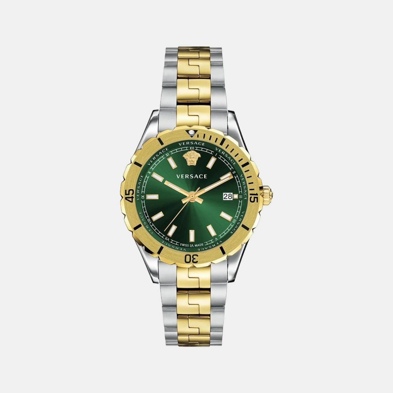 Women Quartz Green Dial Analog Stainless Steel Watch VE3A00720