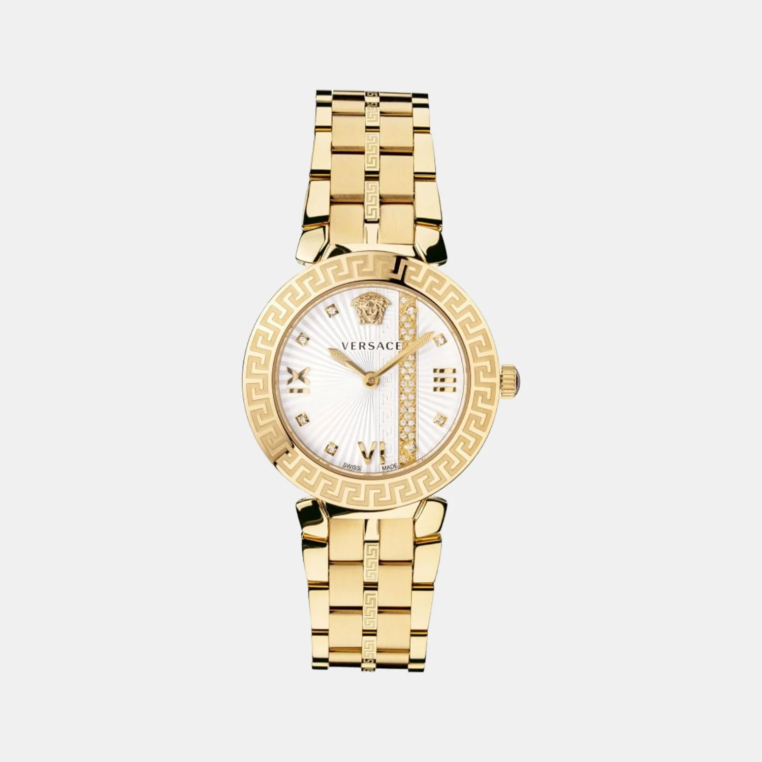 Women Quartz White Dial Analog Stainless Steel Watch VEZ600621