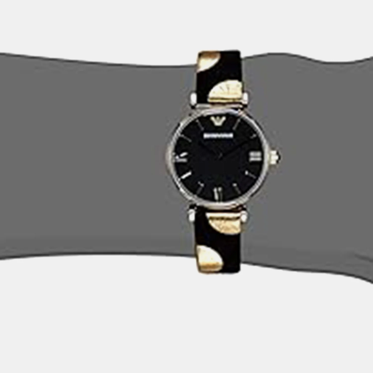 Women Quartz Black Dial Analog Leather Watch AR7411 - Image 2