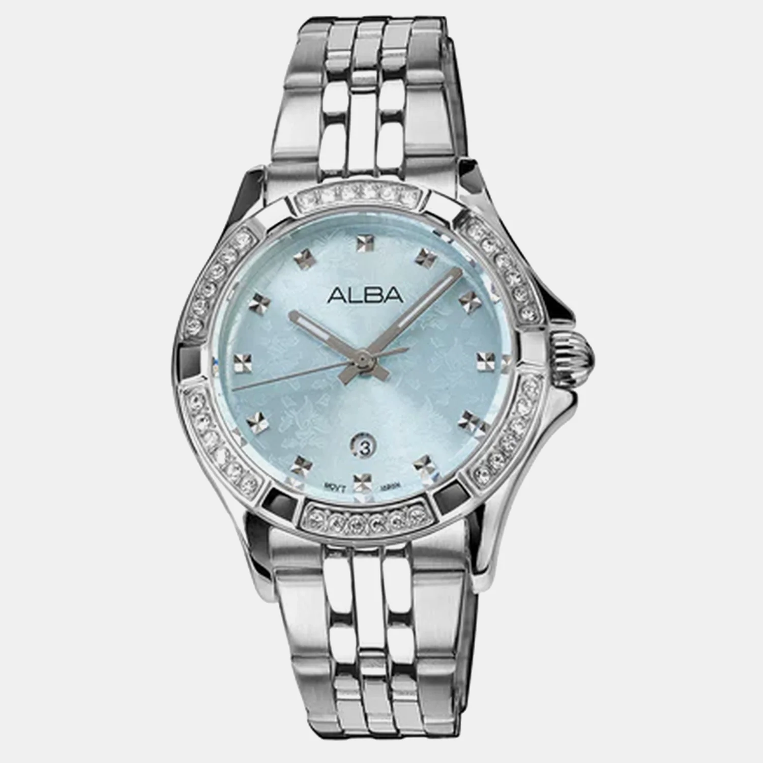 Women Quartz Blue Dial Analog Stainless Steel Watch AH7EE3X1 - Image 4
