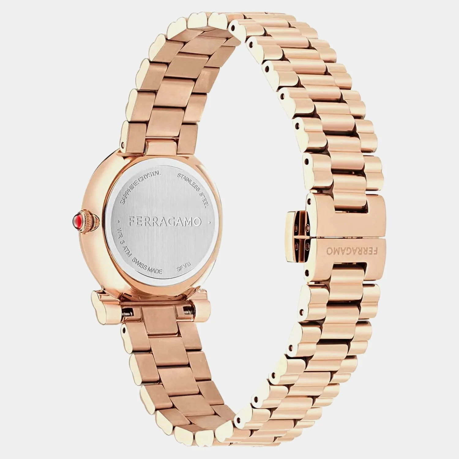 Women Quartz Burgundy Dial Analog Stainless Steel Watch SFVB01325 - Image 2