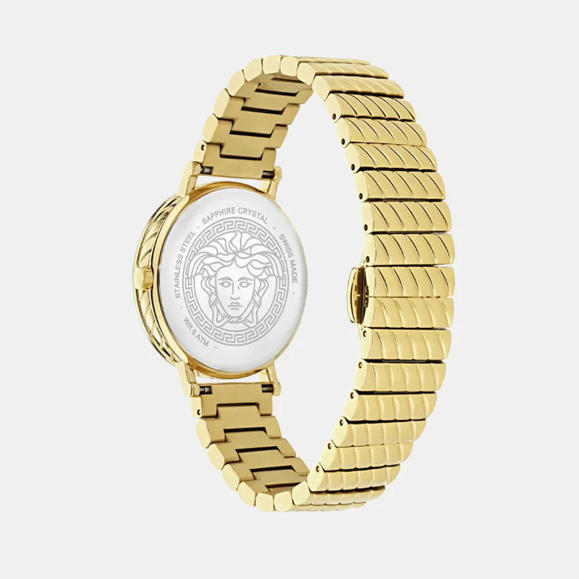 Delphinus Women Quartz Gold Dial Analog Recycled Steel Watch VE0O00525 - Image 3